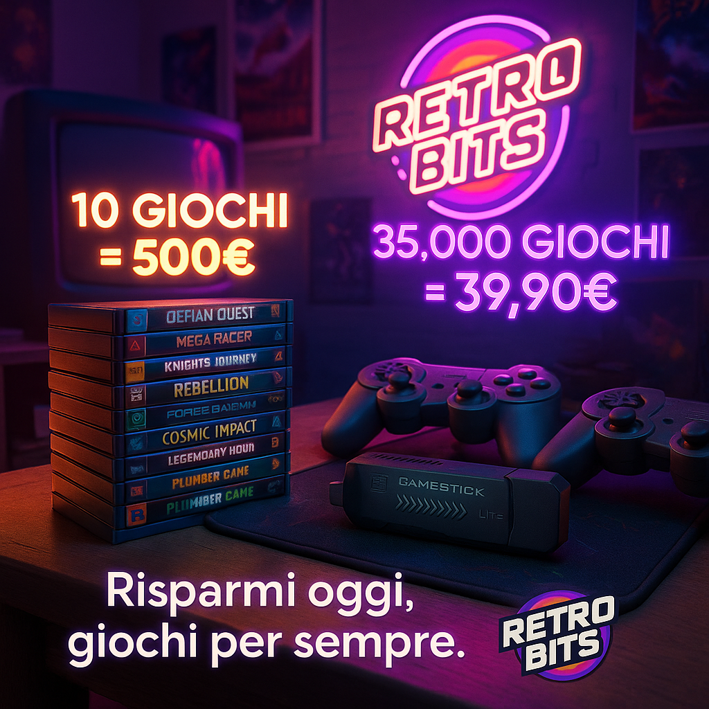 RetroBits™| Gamestick + 4 REGALI GRATIS